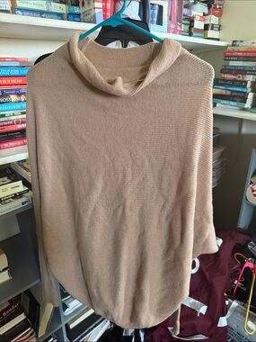 Women's Lightweight Cowl Neck Sweater - Tan